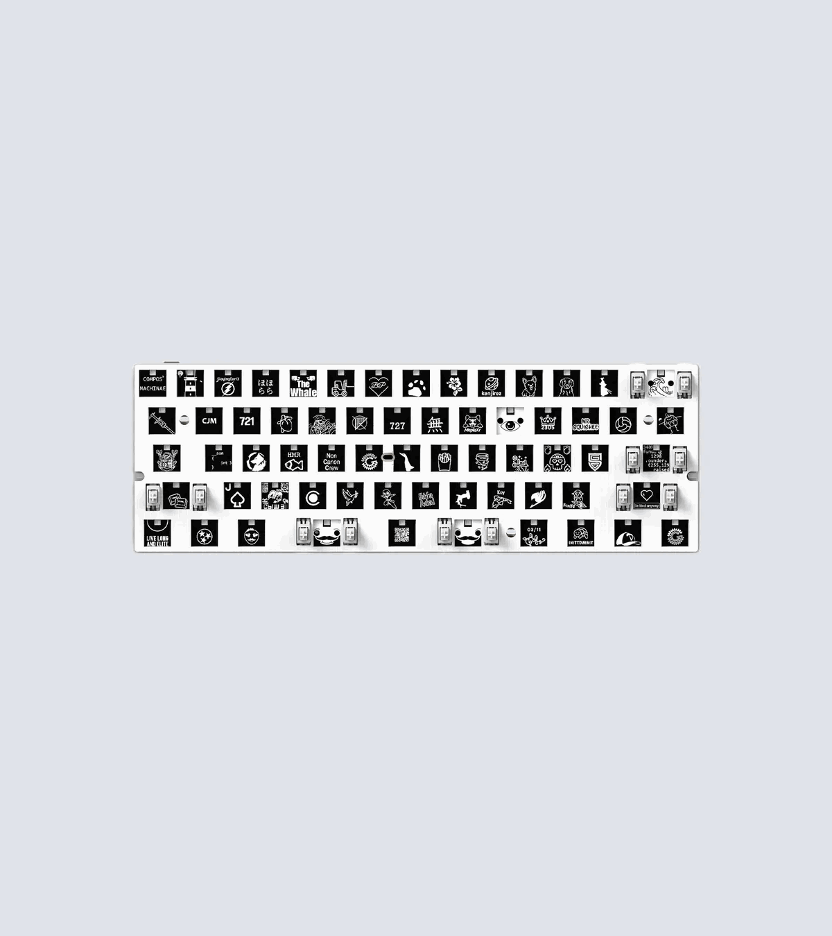 Wooting 60he v2 Module - Split Spacebar - Keyboard Module - 60% - Ansi - Tastaturen Wk3c-anssp-n00-m1