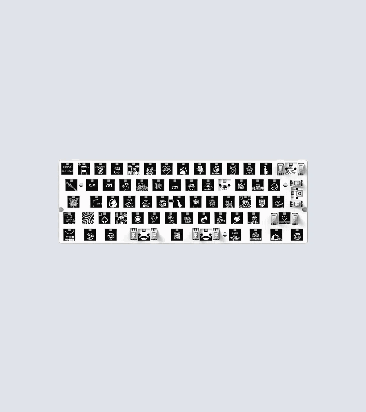 Wooting 60he v2 Module - Split Spacebar - Keyboard Module - 60% - Iso - Tastaturen Wk3c-isosp-n00-m1