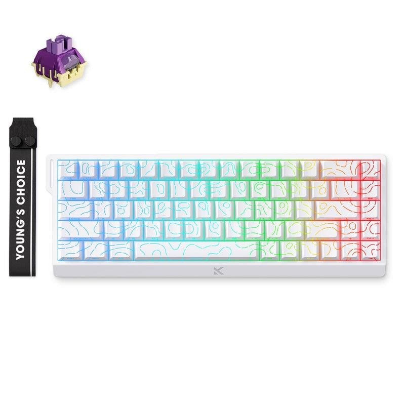 Mchose Ace 68 Ttc Dragon Lord Hall Effect - Gaming Tastatur (Tkl) - 65% - Englisch (US) - Weiss - Tastaturen