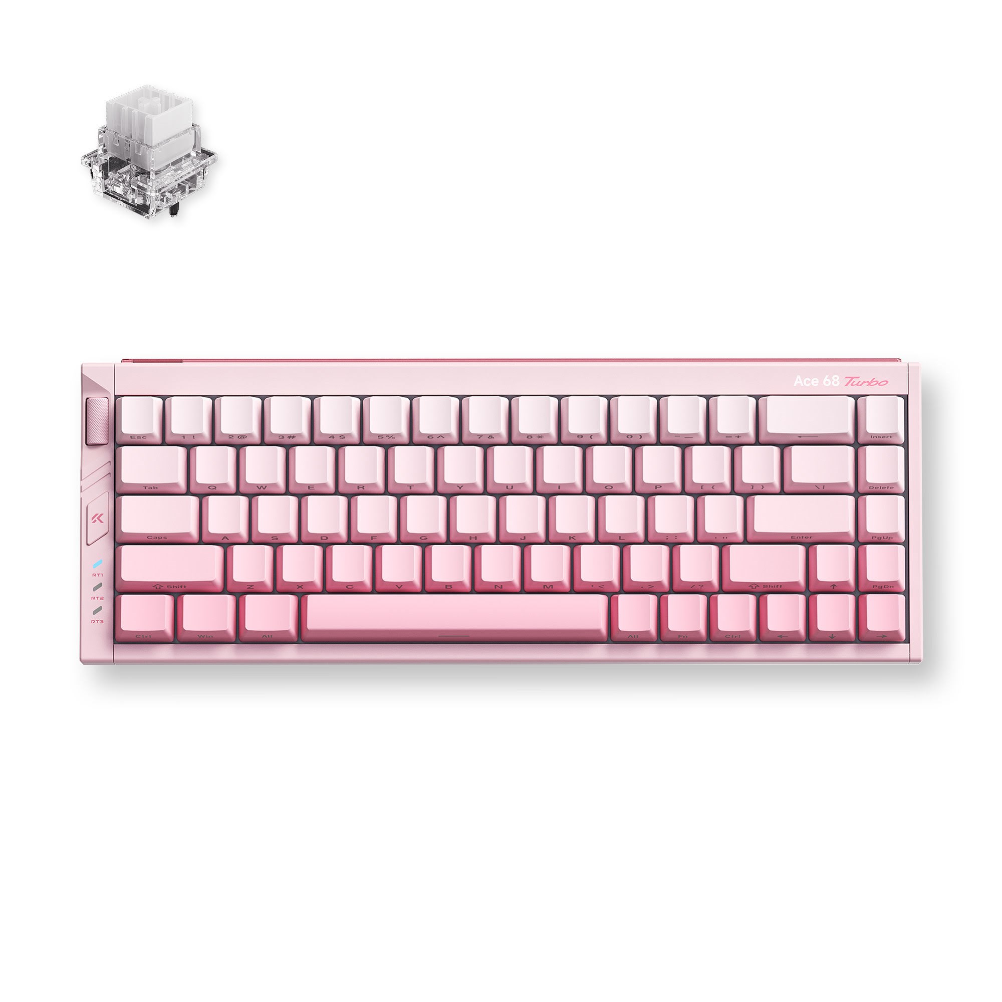 Mchose Ace 68 Turbo (Peachy Pink) - Gaming Tastatur (Tkl) - 65% - Englisch (US) - Pink - Tastaturen