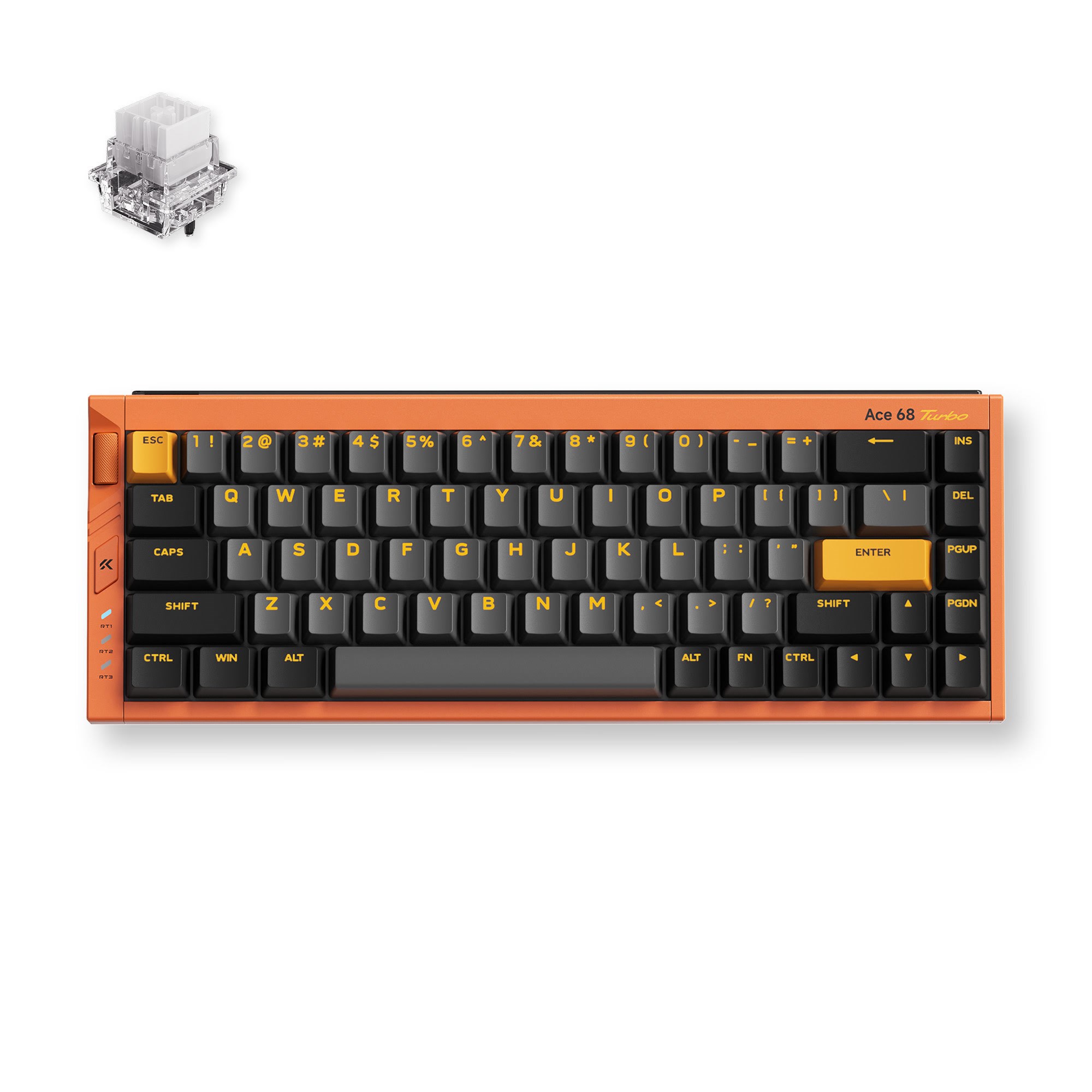Mchose Ace 68 Turbo (Galaxy Orange) - Gaming Tastatur (Tkl) - 65% - Englisch (US) - Orange - Tastaturen