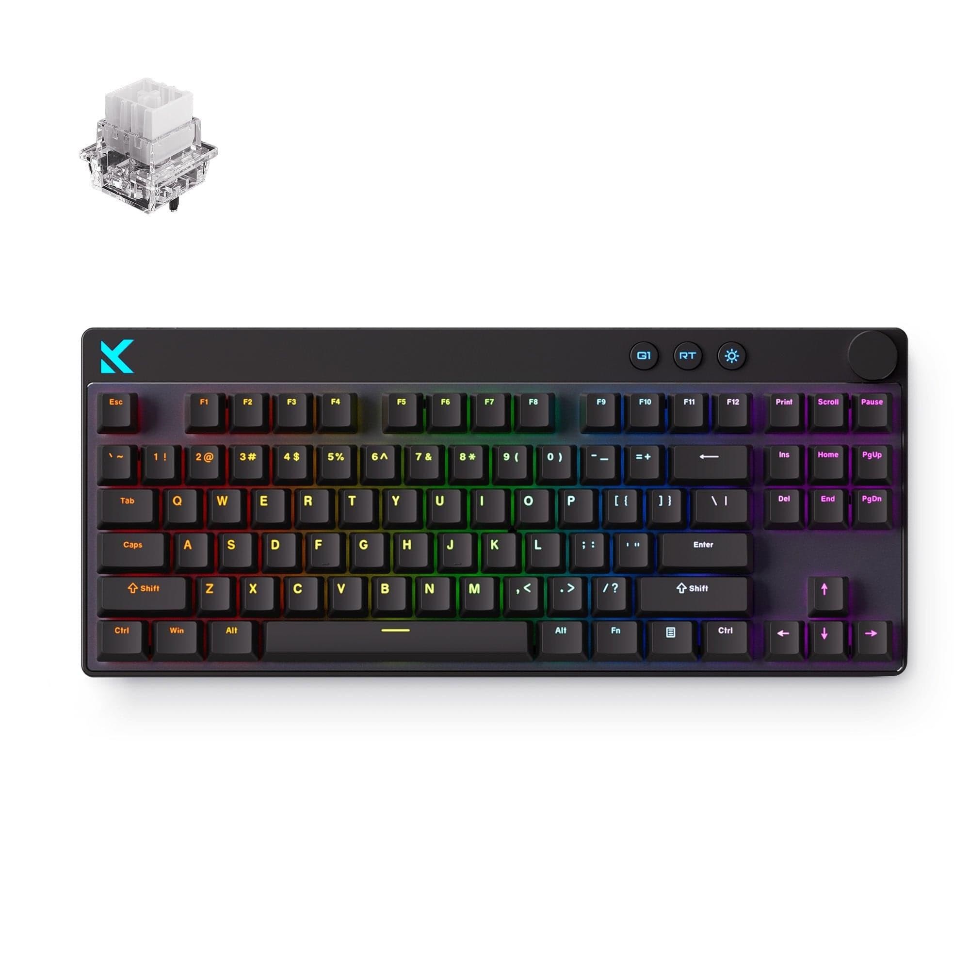 Mchose Mix 87 Mount Tai Magnetic Hall Effect - Gaming Tastatur (Tkl) - 80% - Englisch (US) - Schwarz - Tastaturen