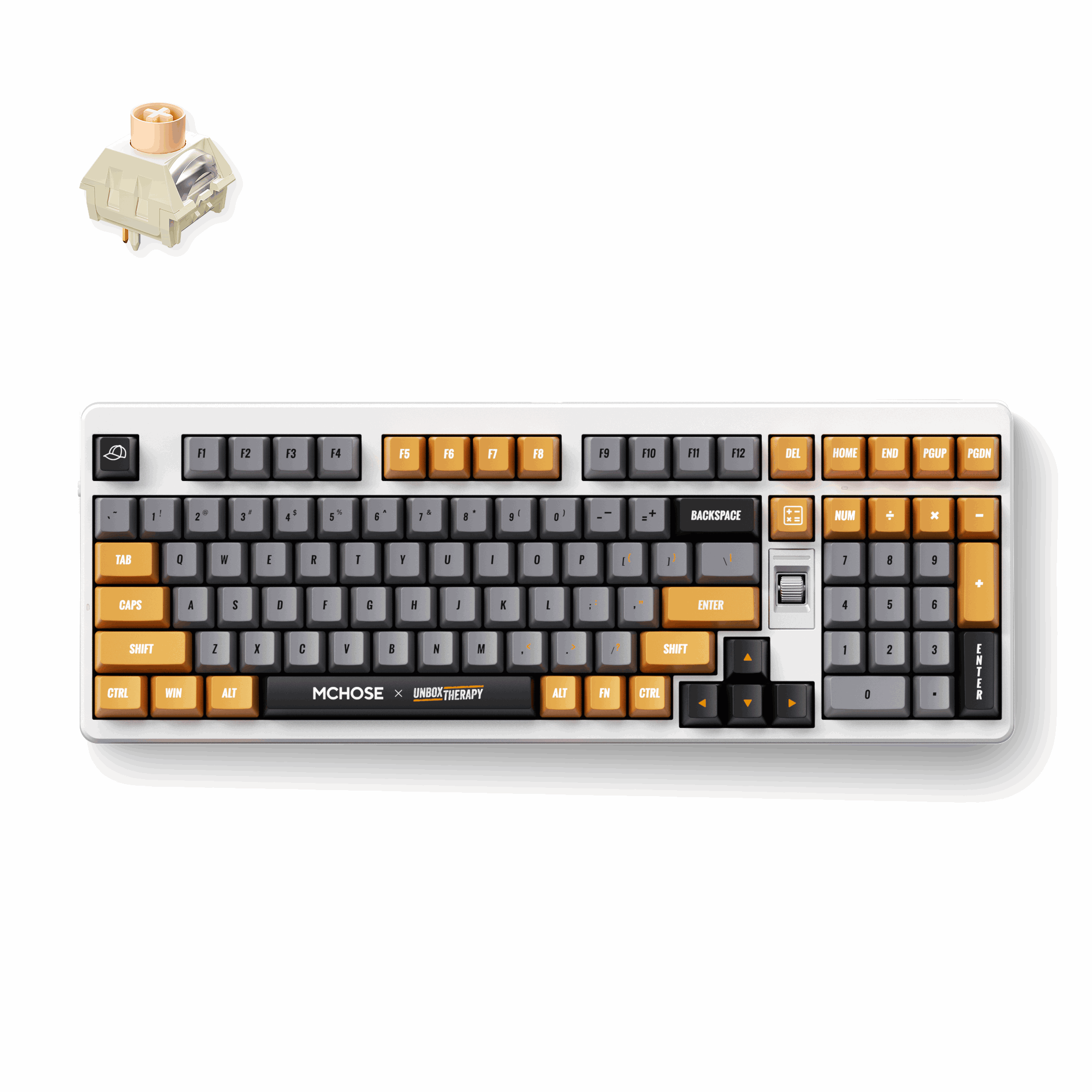 Mchose x Unbox Therapy - Ut98 Icy Creamsicle (Retro Therapy) - Gaming Tastatur - 98% - Englisch (US) - Weiss - Tastaturen Hw-ut98-3