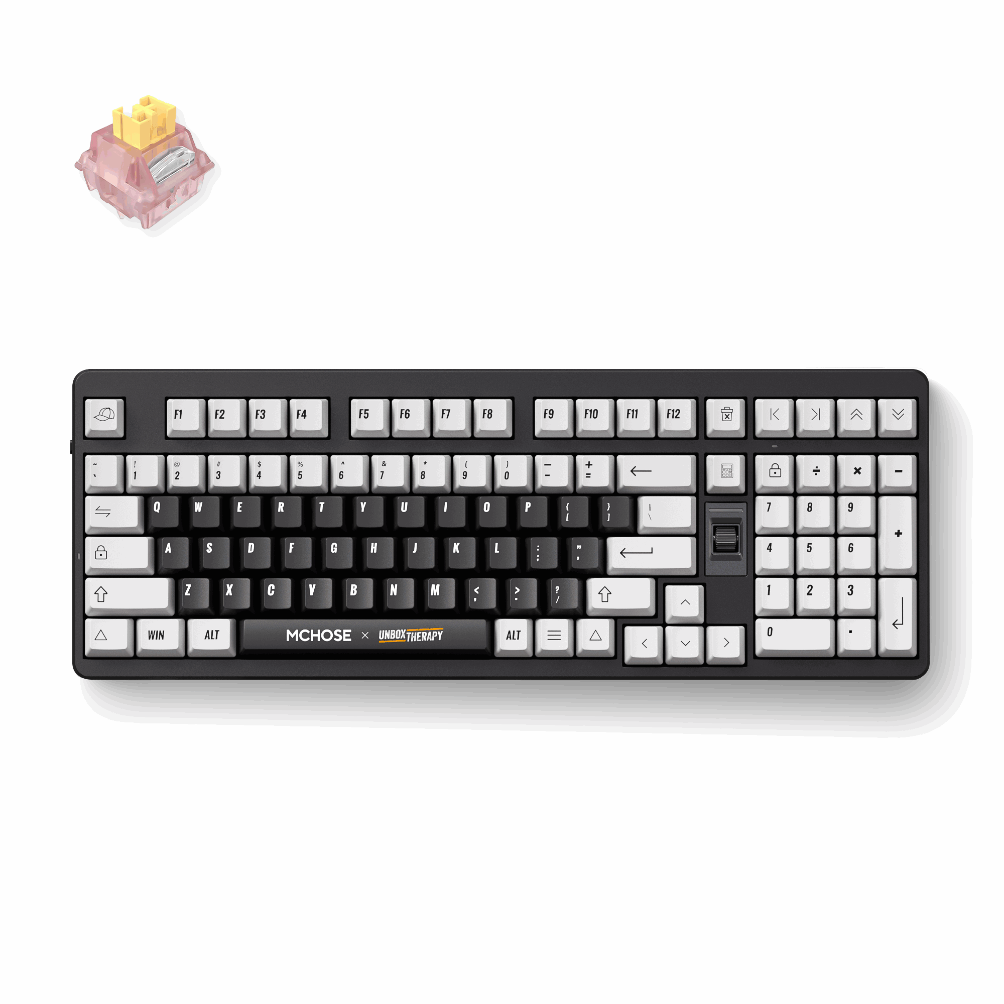 Mchose x Unbox Therapy - Ut98 Silent Peach V3 (Classic Therapy) - Gaming Tastatur - 98% - Englisch (US) - Schwarz - Tastaturen