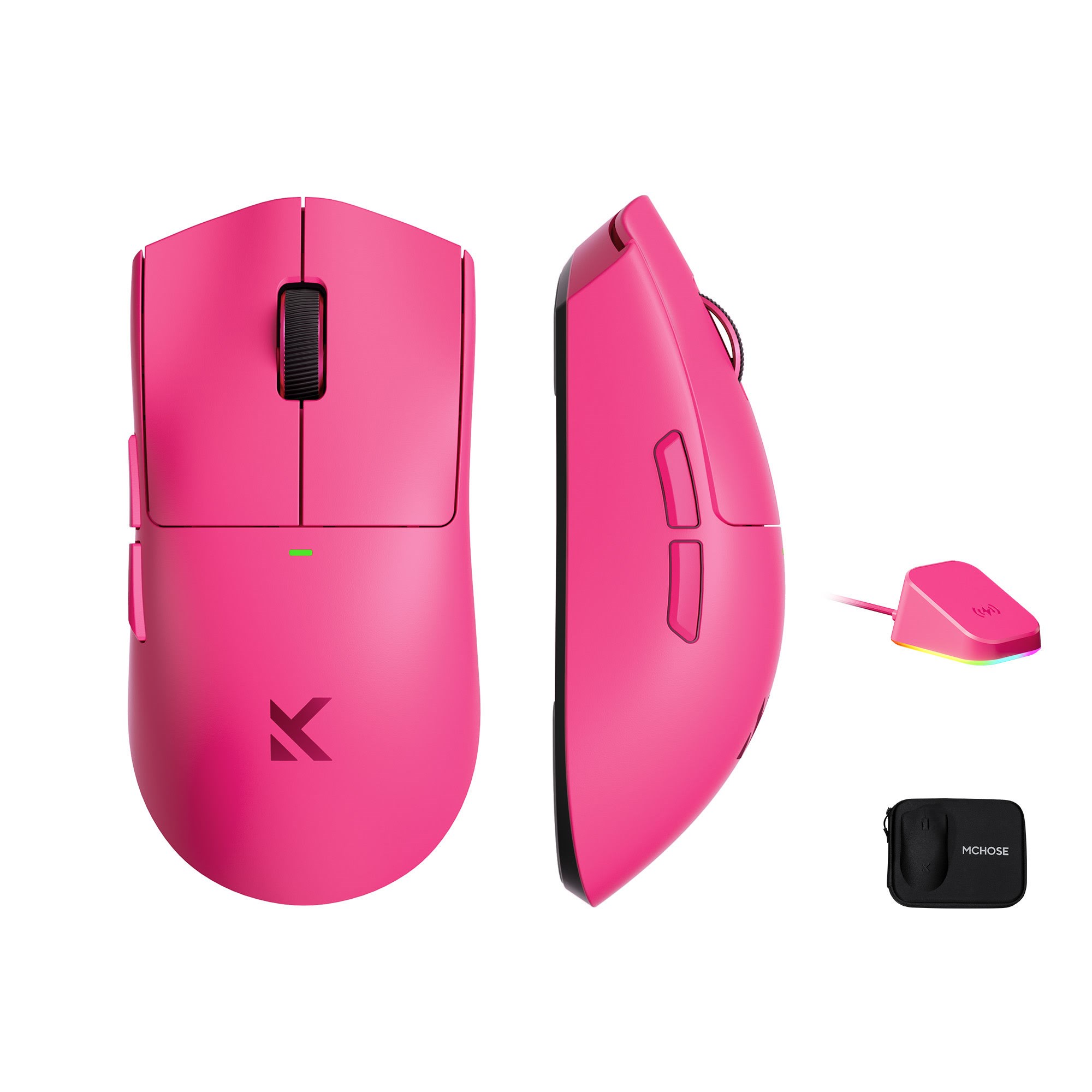 Mchose K7 Ultra Lightweight Wireless - Gaming Maus (Pink)