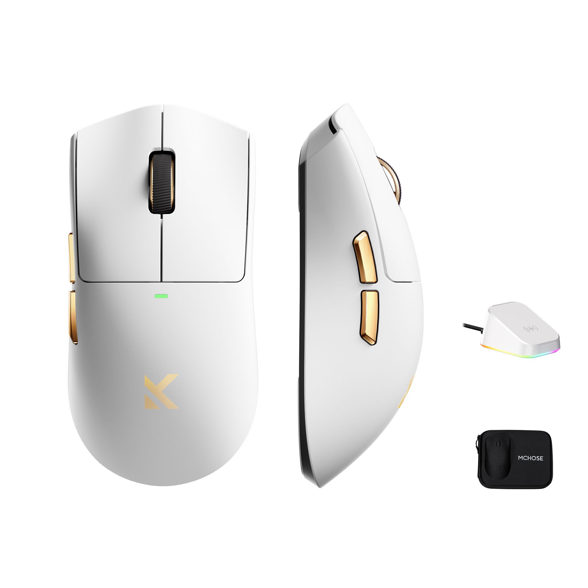 Mchose K7 Ultra Lightweight Wireless - Gaming Maus (Weiß) Mc-k7-11