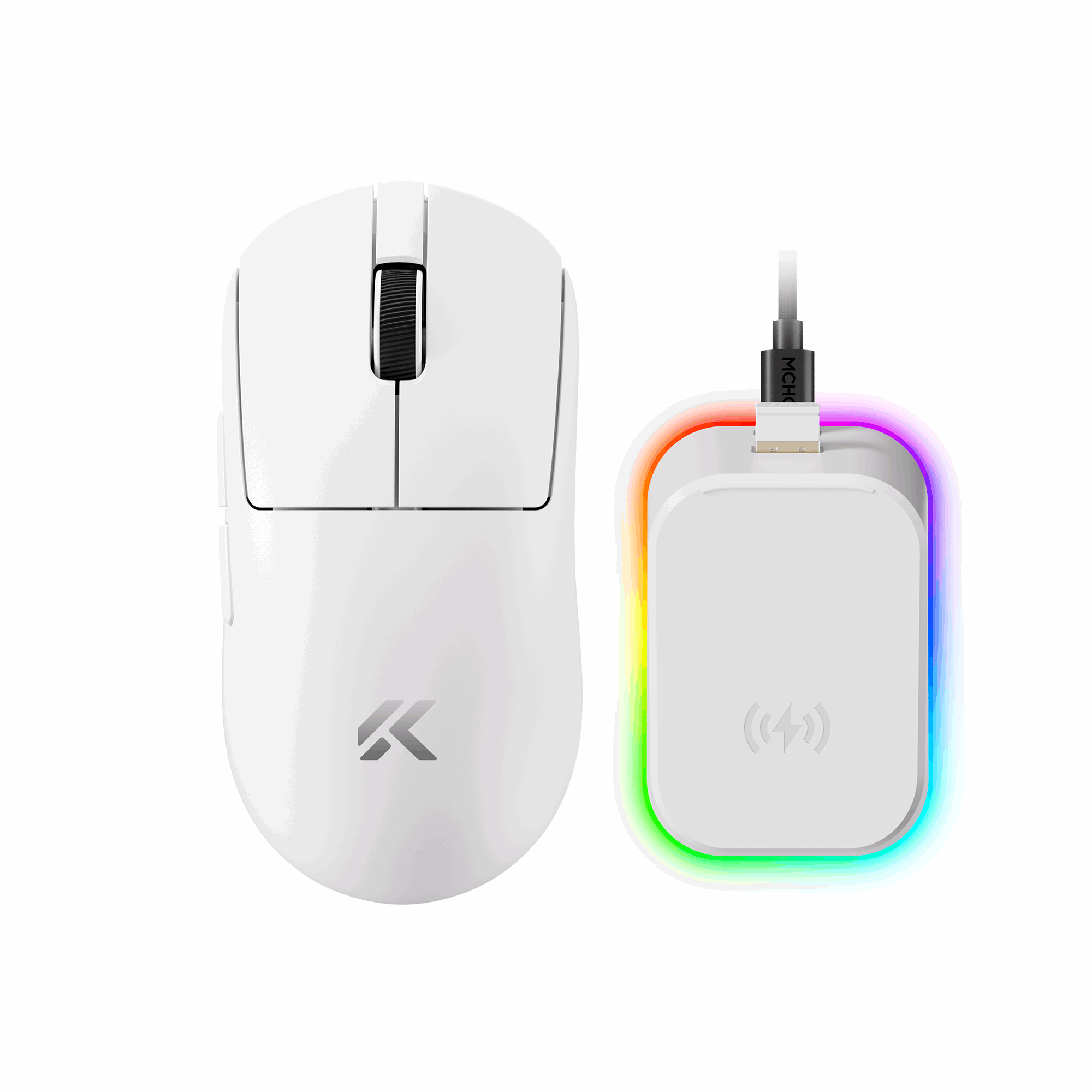 Mchose A7 V2 Ultra+ Lightweight Wireless - Gaming Maus (Weiß)