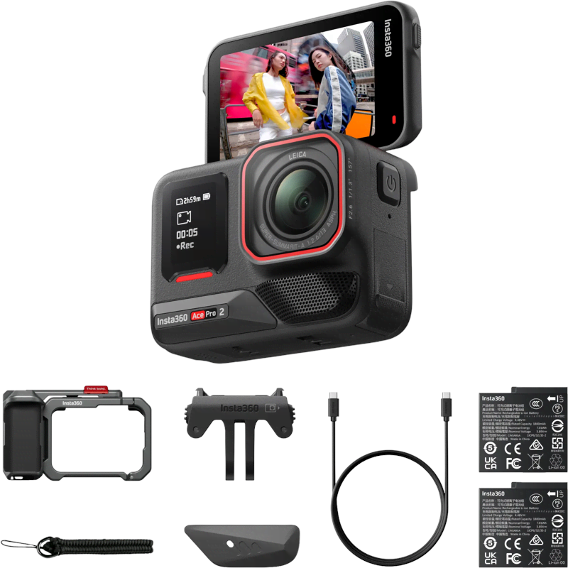 Insta360 Ace Pro 2 Dual Battery Xplorer Bundle - Dark Gray - Action Kamera
