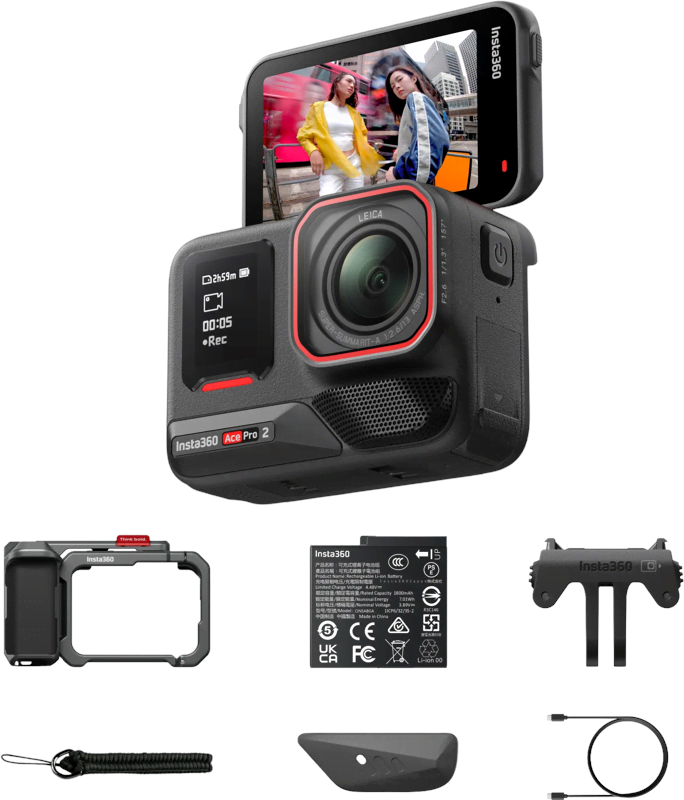 Insta360 Ace Pro 2 Single Battery Xplorer Bundle - Dark Gray - Action Kamera