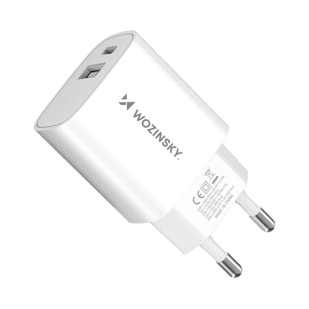Wozinsky Wgwcw Usb-a Usb-c 20w AC Charger - White - Handys Adapter Und Ladegeraete 5907769308369