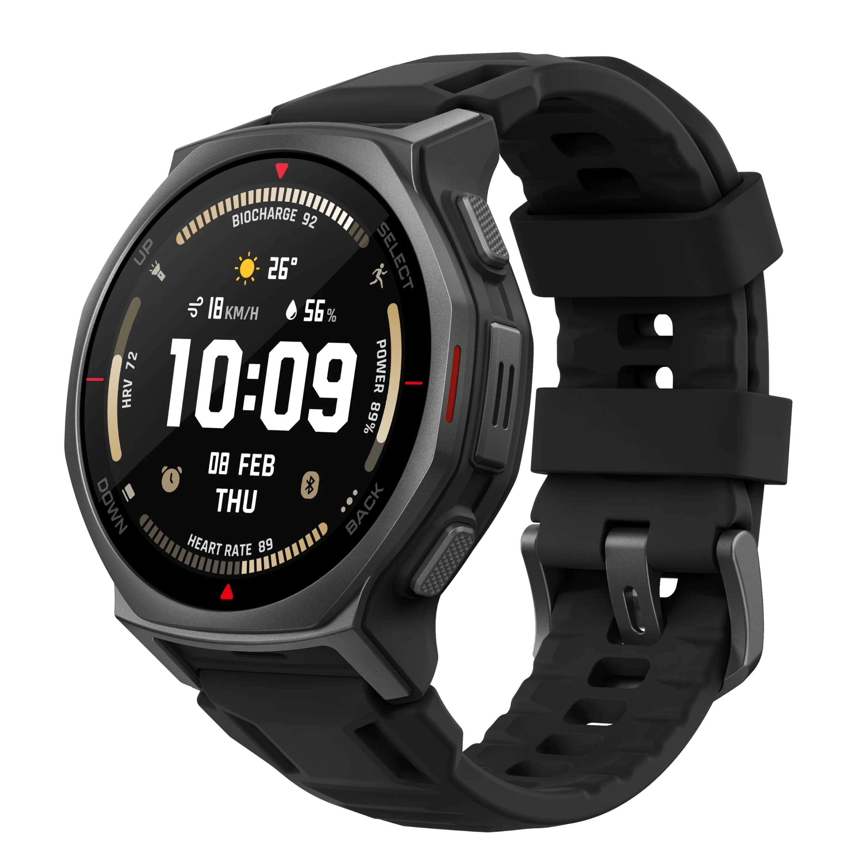 Amazfit T-rex 3 Pro 44mm - Tactical Black - Smartwatches Pulsuhren Sportuhren Schrittzaehler W2548gl5n