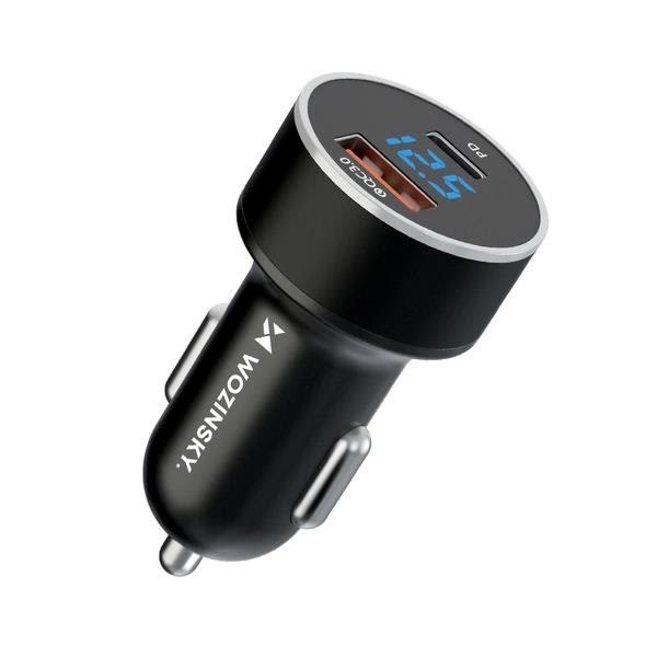 Wozinsky Wdccac Usb-c Usb-a 36w Car Charger - Black - Handys Adapter Und Ladegeraete
