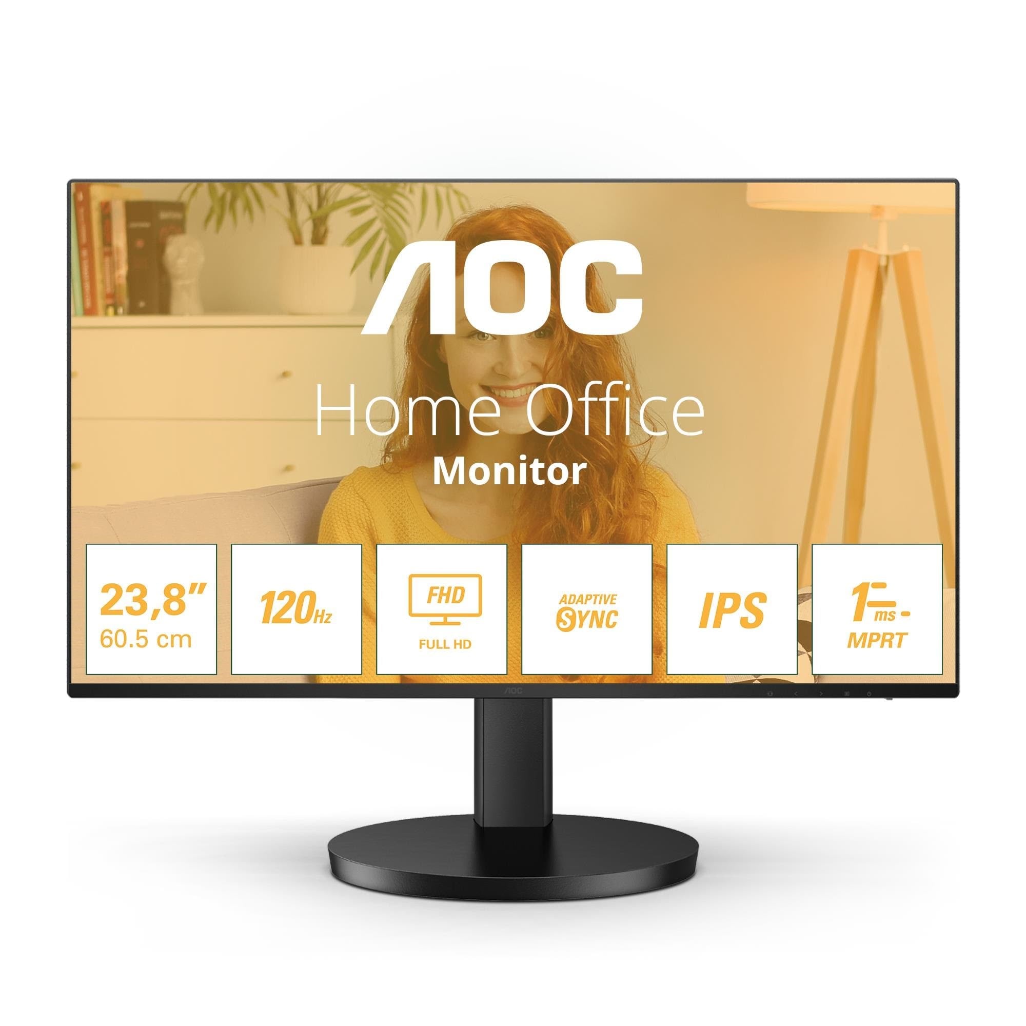 24" Aoc 24b3ha2 - 1920x1080 (Fhd) - 100hz - Ips - Bildschirm Black