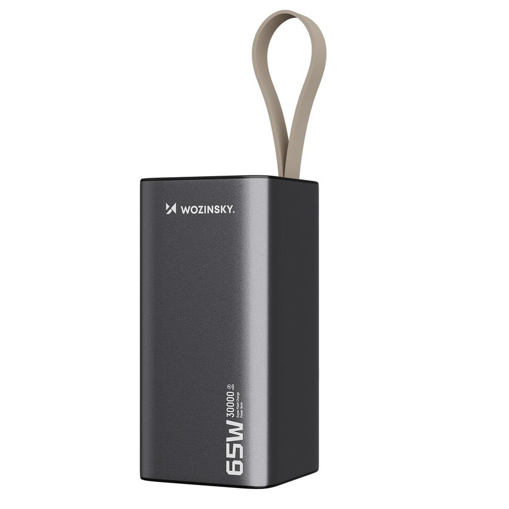 Wozinsky Powerbank K65+ 65w 2 x Usb-c 1 x Usb-a - Grey - 30000 Mah - Powerbank Akku