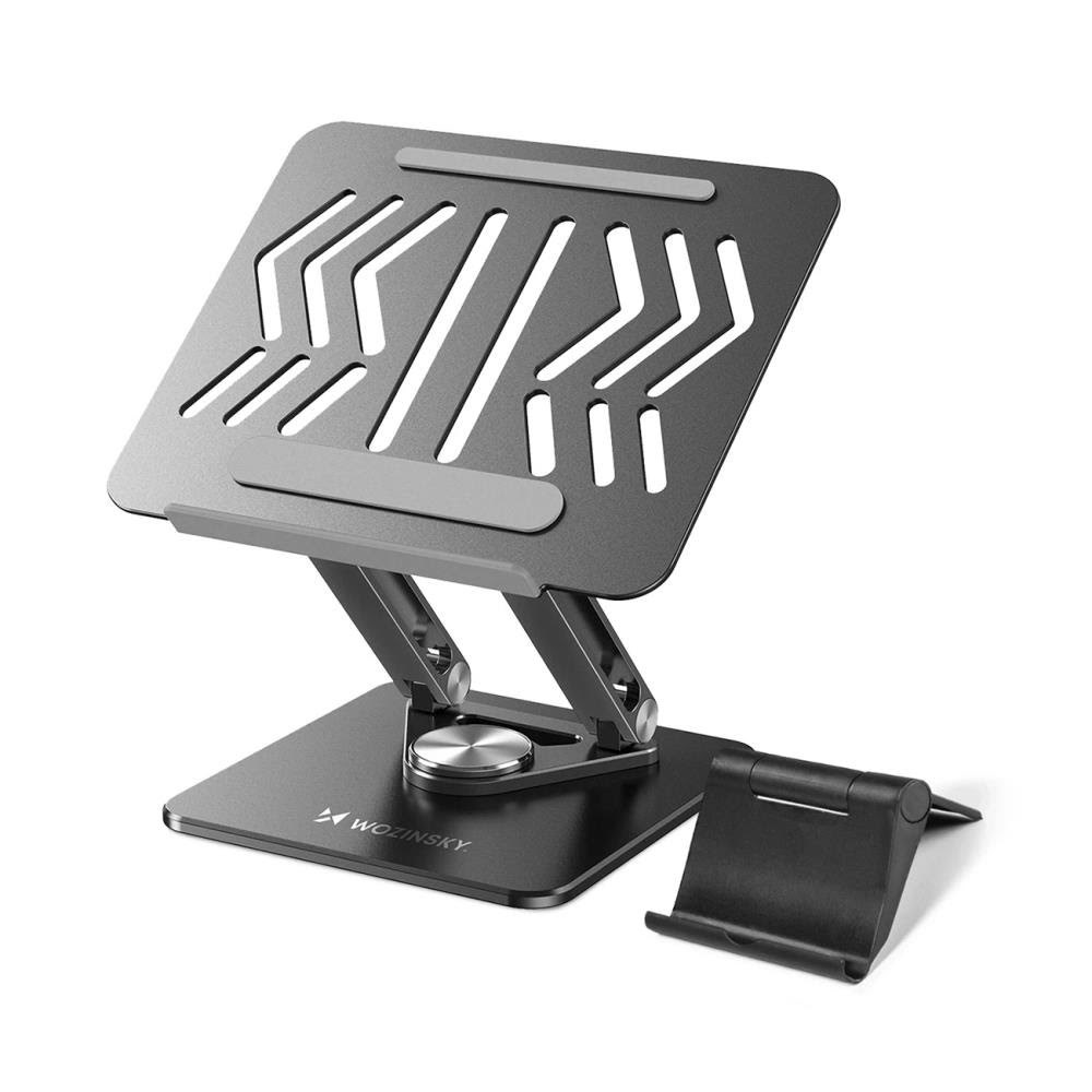 Wozinsky Wrs-cpy84sb 360 Aluminum Laptop And Tablet Stand + Smartphone Stand - Black - Tablets Anderes Zubehoer