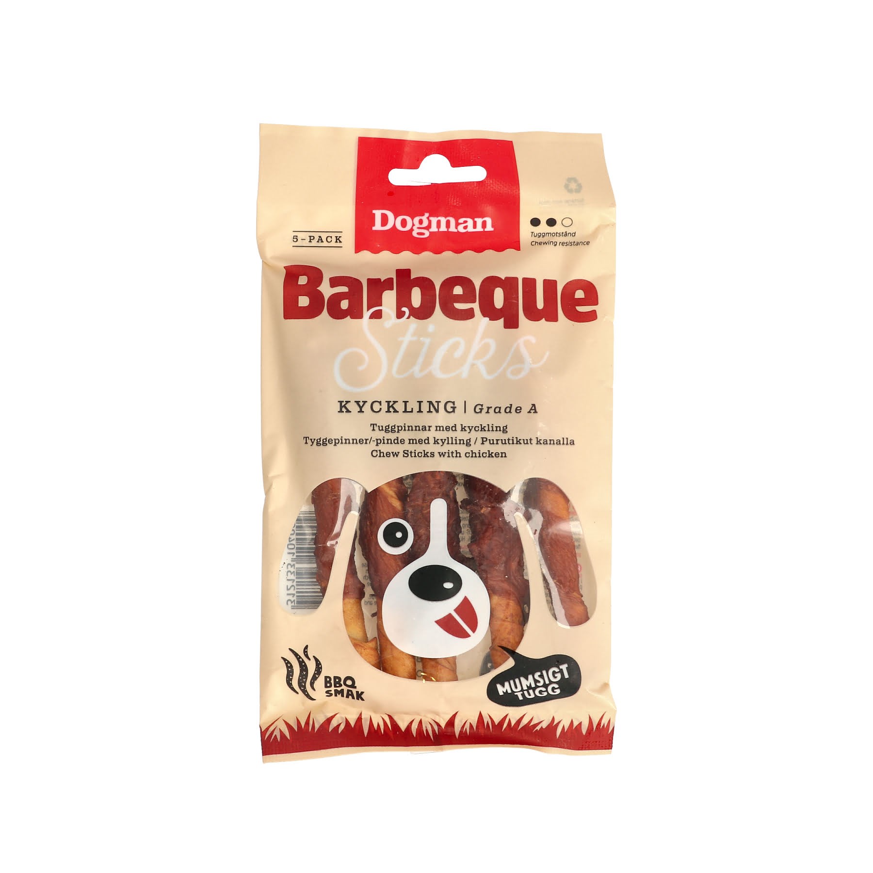 Dogman Barbecue Sticks Mit Huhn 12.5cm (5er-pack) - Hunde 310400