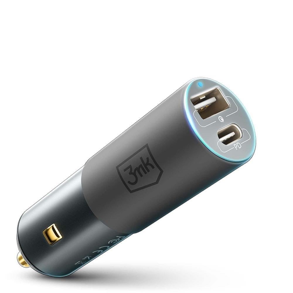 3mk Hyper Car Charger Usb-c Usb-a 100w - Silver - Handys Adapter Und Ladegeraete 5903108464567