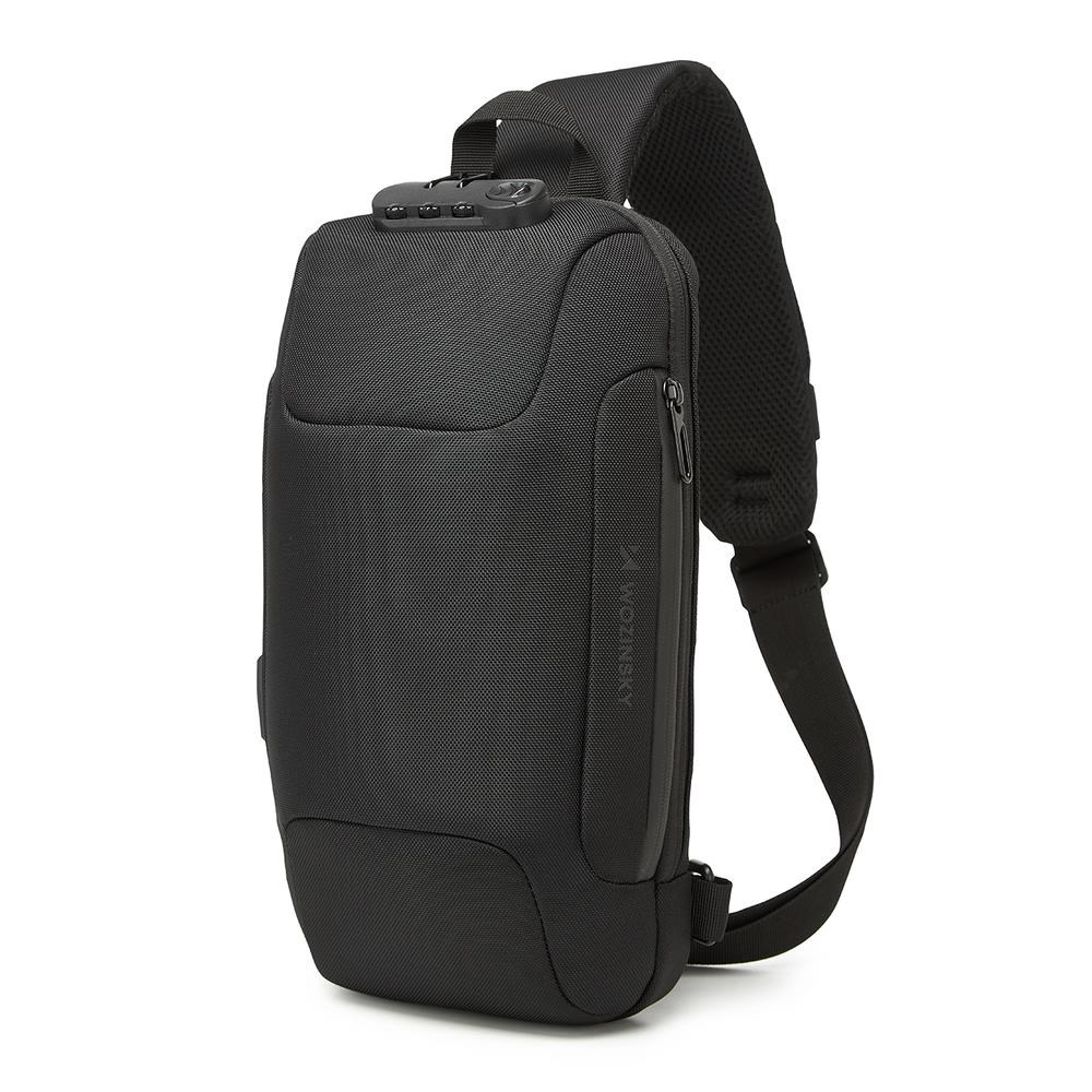 Wozinsky Premium Single Shoulder Anti-theft City Backpack With Organizer And Usb - Black - Kamerataschen 5907769372186