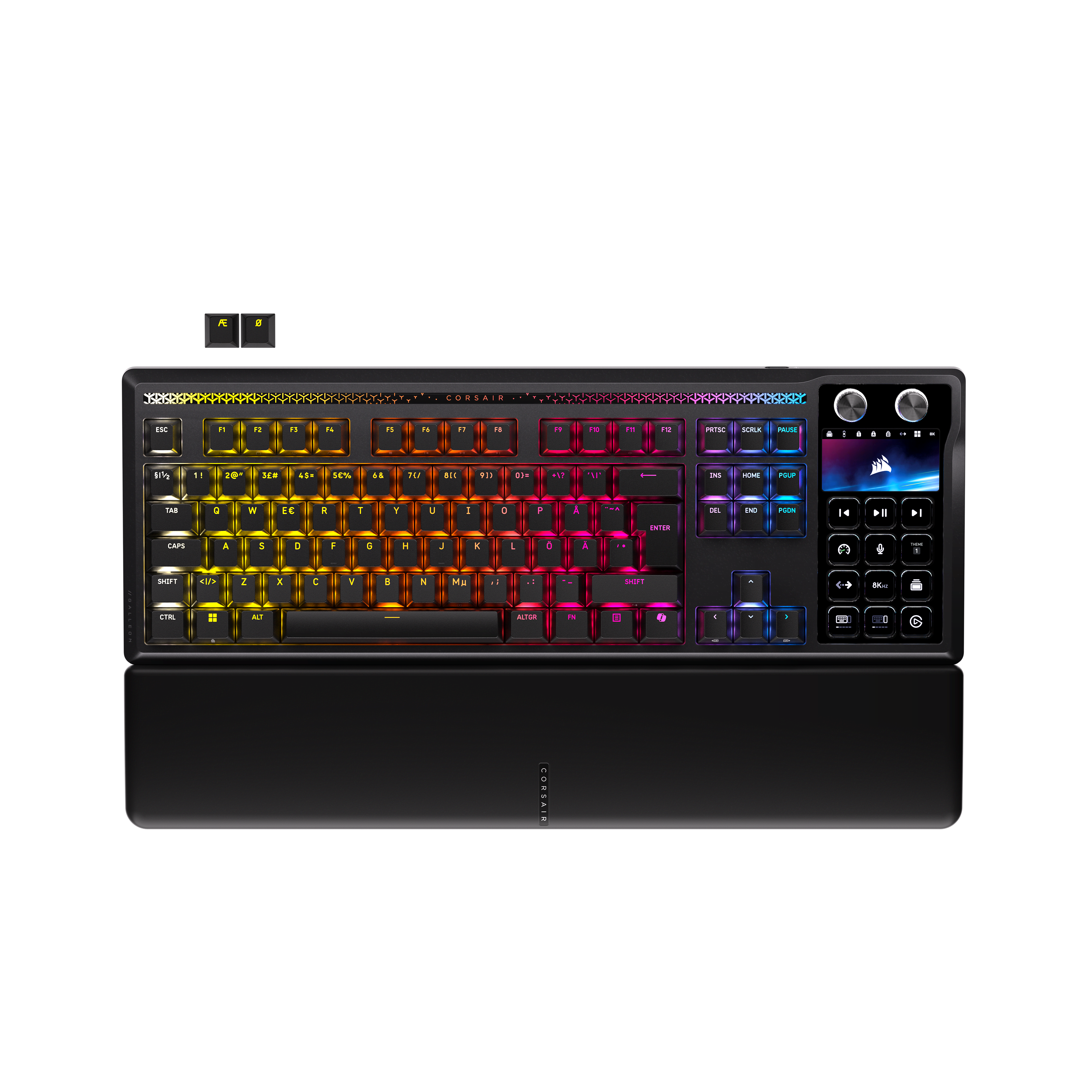 Corsair Galleon 100 SD Stream Deck-integrated Mechanical - Gaming Tastatur - Full-size - Nordic Iso - Schwarz - Tastaturen