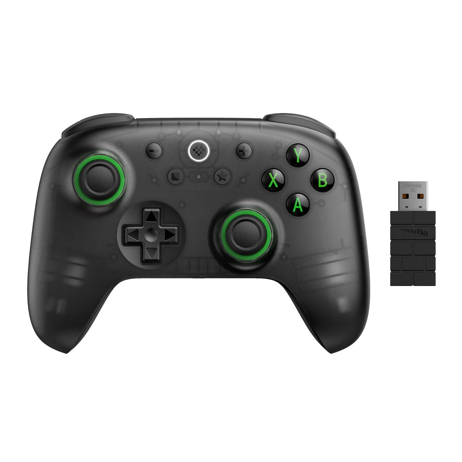 8bitdo Ultimate 2C 2.4G - Hall Effect - PC - Transparent Black - Wireless Controller - Android - Gaming Zubehoer