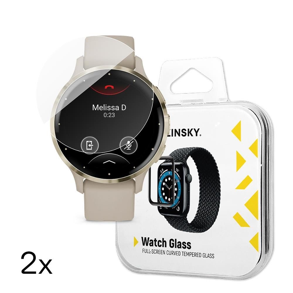 Wozinsky Full Glue Tempered Glass For Garmin Venu 3S 41mm (2 Pcs) - Handys Schutzfolie