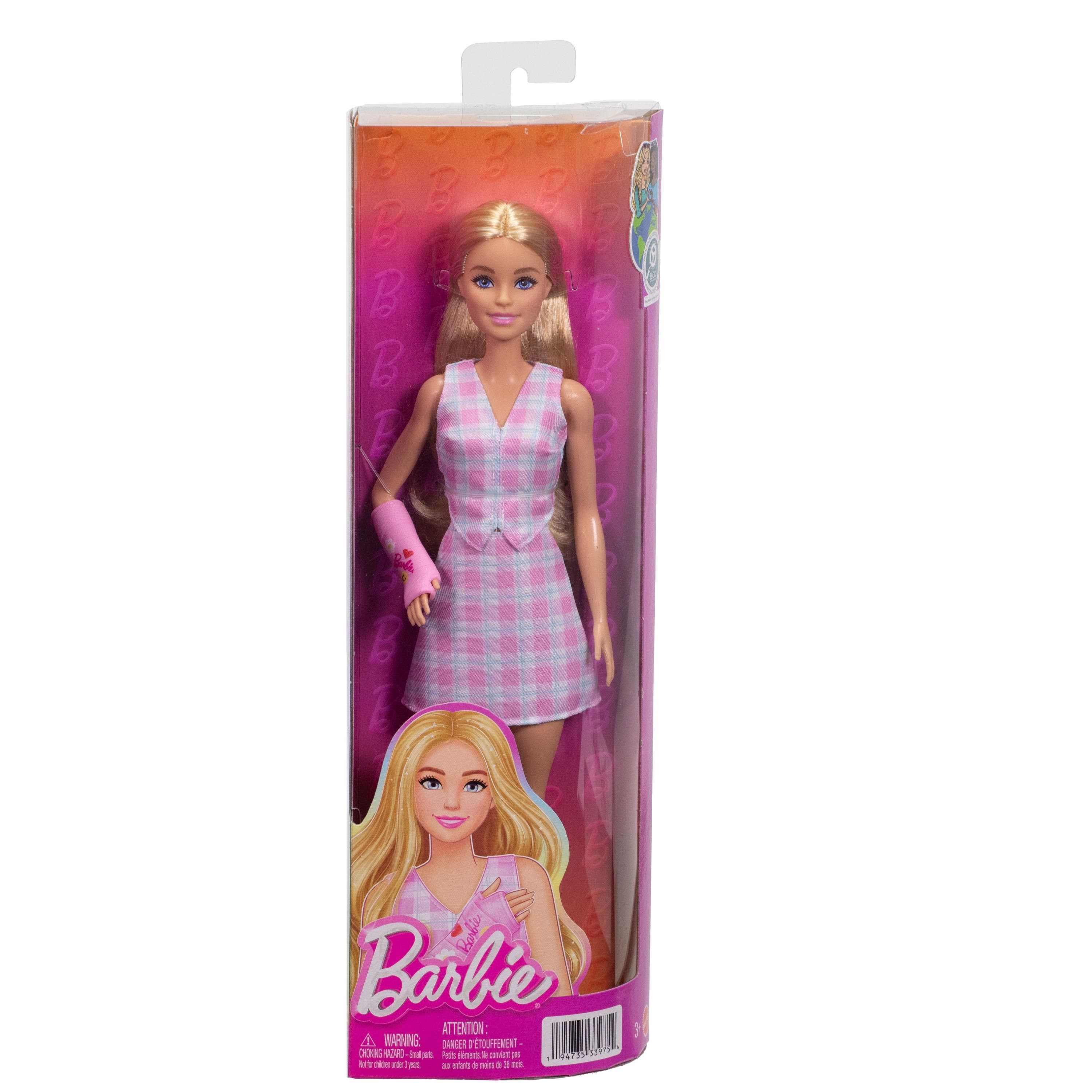 Barbie Fashionista Puppe Pink Kariert Blond Wcast - Dolls Accessories Jjn56