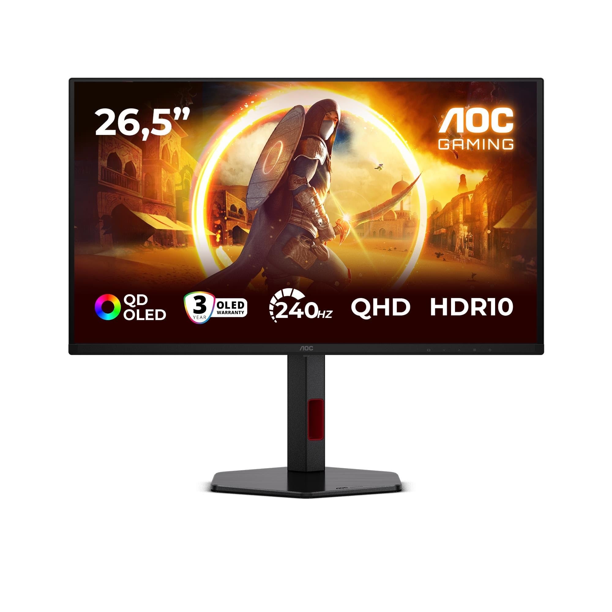 26.5" Aoc Q27g4zdr - 2560x1440 (Qhd) - 240hz - Qd-oled - Bildschirm Black