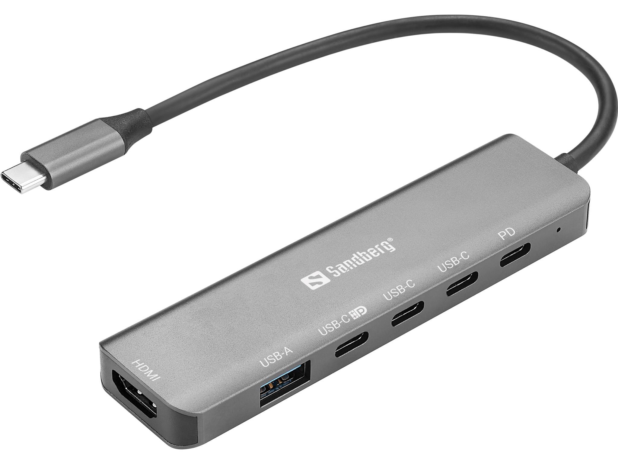 Sandberg Usb-c 6-in-1 Mediadock - Dockingstationen