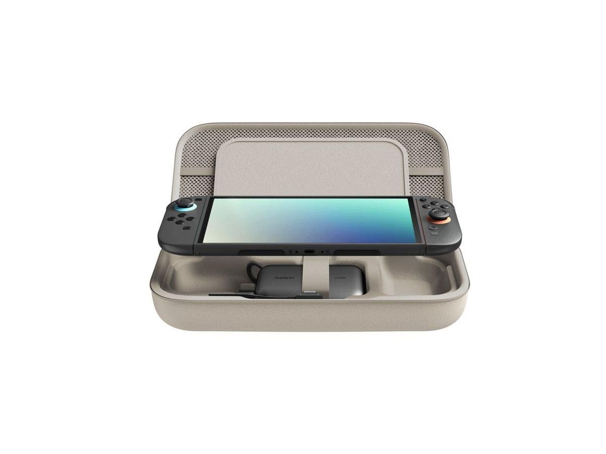 Belkin Gaming: Charging Case w/ 10k Power Bank - Nintendo Switch - Sand - Kamerataschen Ena001hqsa-v2