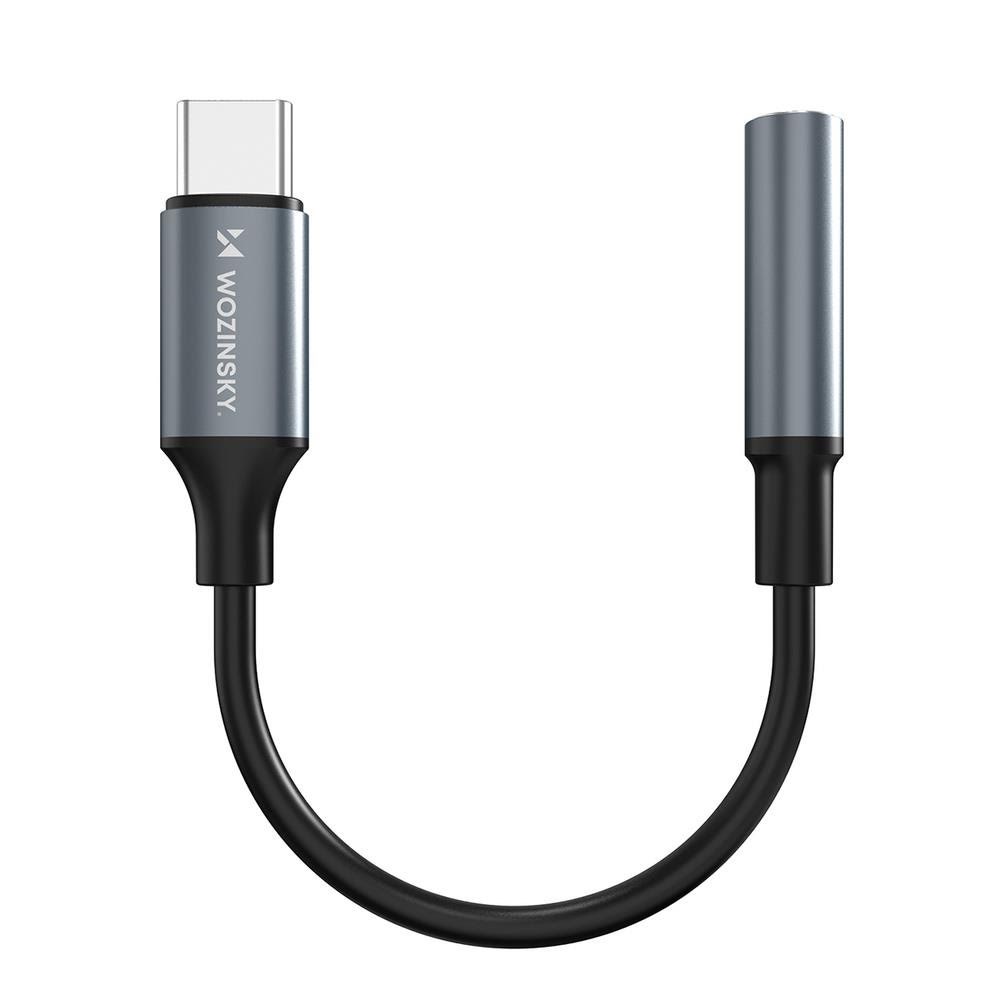 Wozinsky Wacm-01 Usb-c Adapter - Mini Jack 3.5mm - Black - Audio Kabel Schwarz 5907769378928