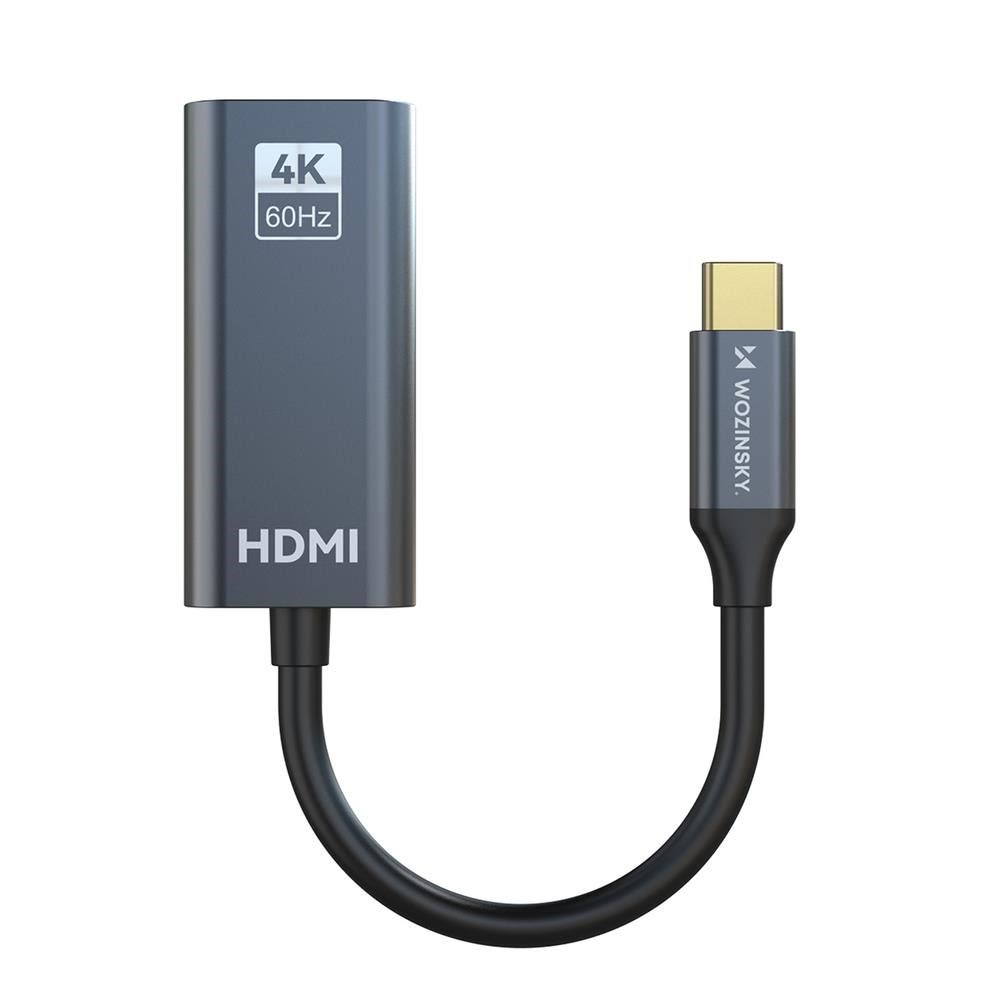 Wozinsky Wach-01 Usb-c - Hdmi 4K 60hz - Black - Display Kabel Schwarz 5907769378904