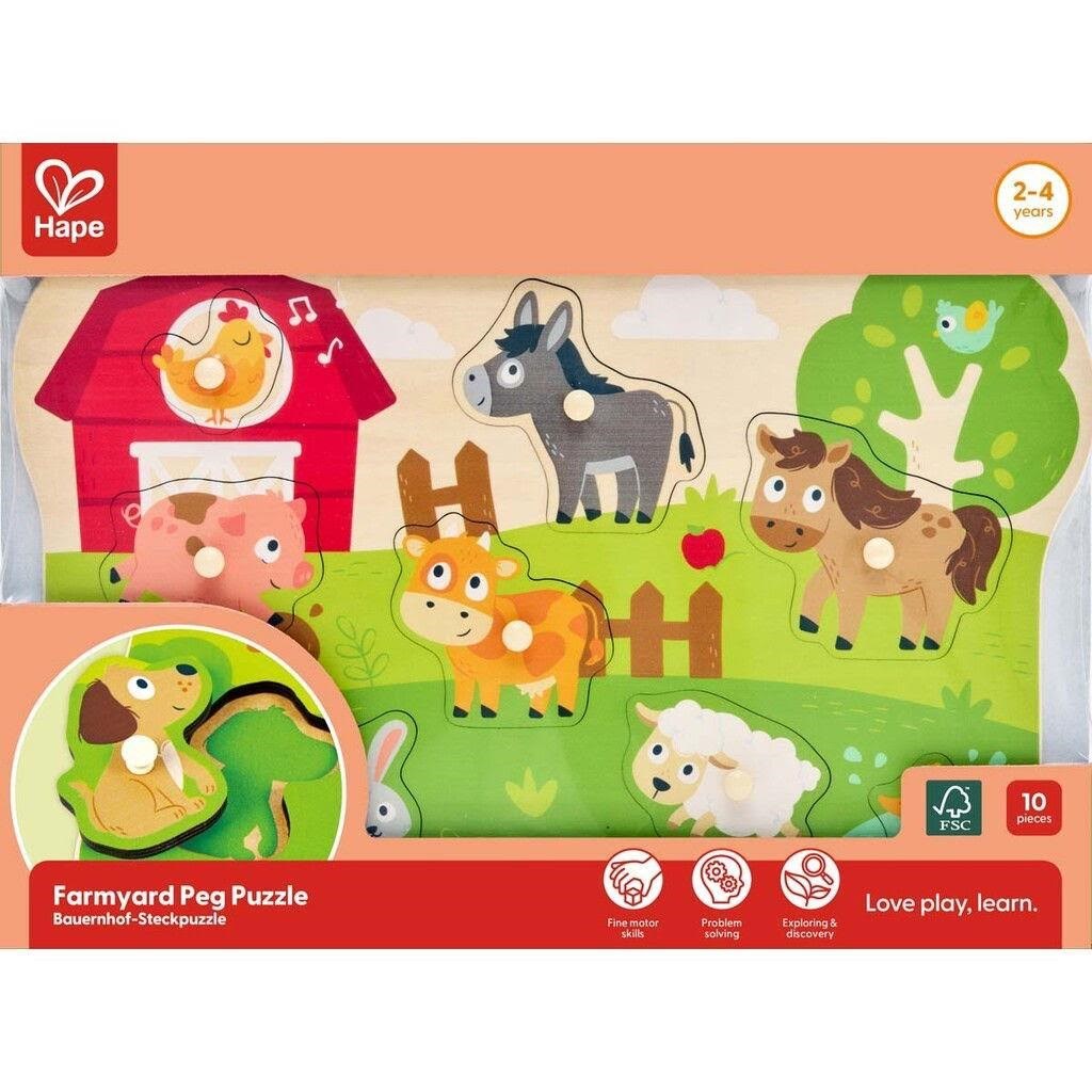 Hape Farm Animals Peg Puzzle - Interaktives Spielzeug Ardunio Und Aehnliche E1458k