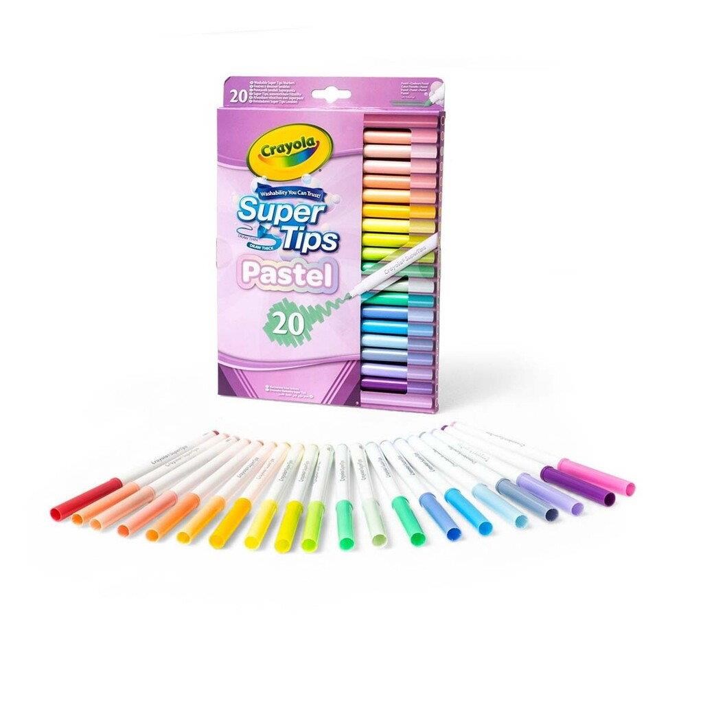 Crayola Supertips Pastel Washable Markers 20 Pcs - Kreativ Spiele 58-7517