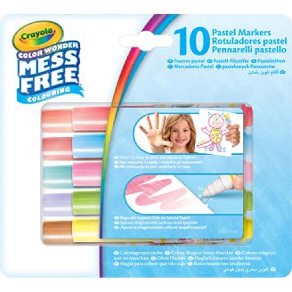 Crayola Color Wonder Pastel Mini Markers 10 Pcs - Utensilien Zum Schreiben Und Zeichnen