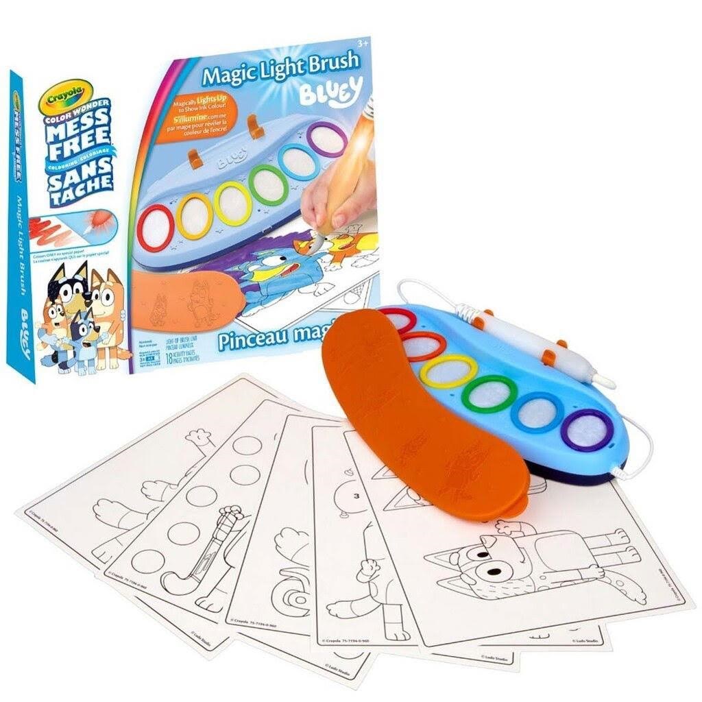 Crayola Color Wonder Magic Light Up Brush Bluey - Kreativ Spiele 75-7195