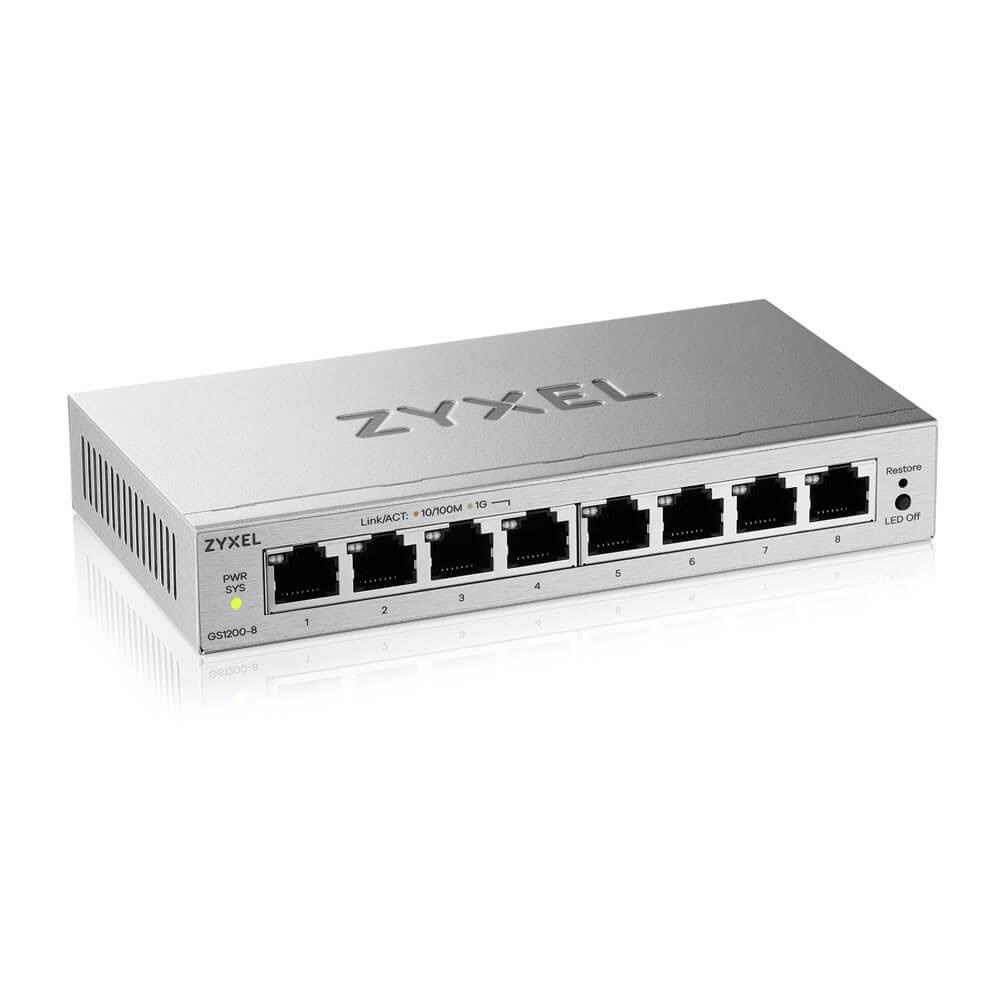 Zyxel Gs1200-8v3 8-port Web Managed Gigabit Switch - Switches