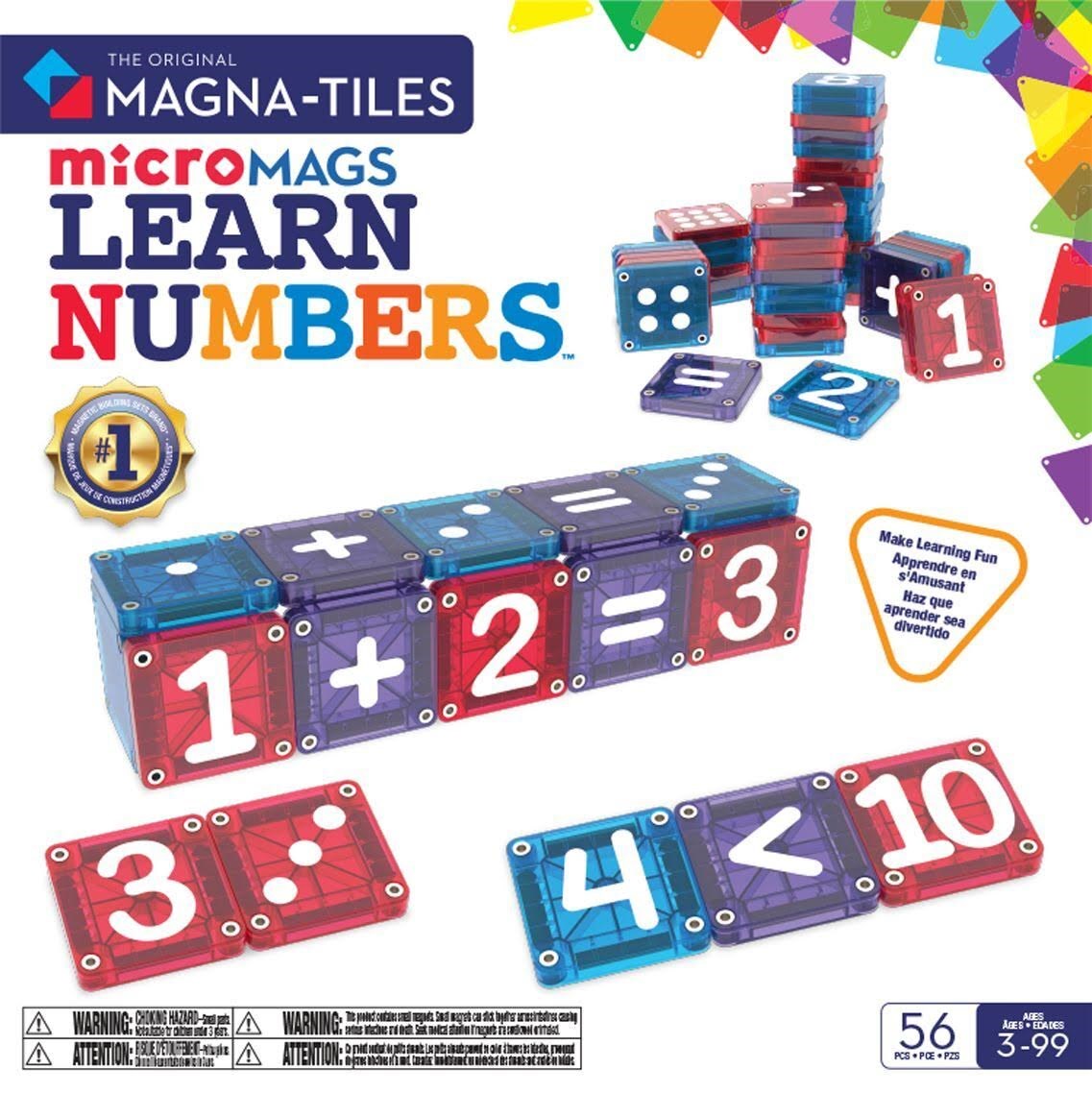 Magna-tiles Learn Numbers 56 Pcs - Bausets