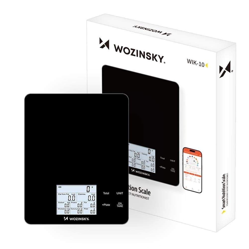 Wozinsky Küchenwaagen Wik-10 Smart Kitchen Scale With Bluetooth Digital Display App - Black - Kuechenwaagen 5907769384424