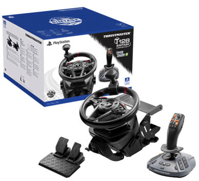 Thrustmaster T128-p - Simtask Farming Pack - Ps5 - Wired Lenkrad & Pedale Set - Sony Playstation 4 - Gaming Zubehoer 4160937
