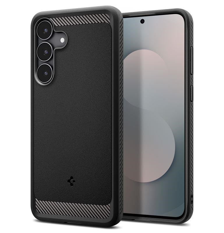 Spigen Rugged Armor - Matte Black - Samsung Galaxy S25 FE - Handys Cover Cases