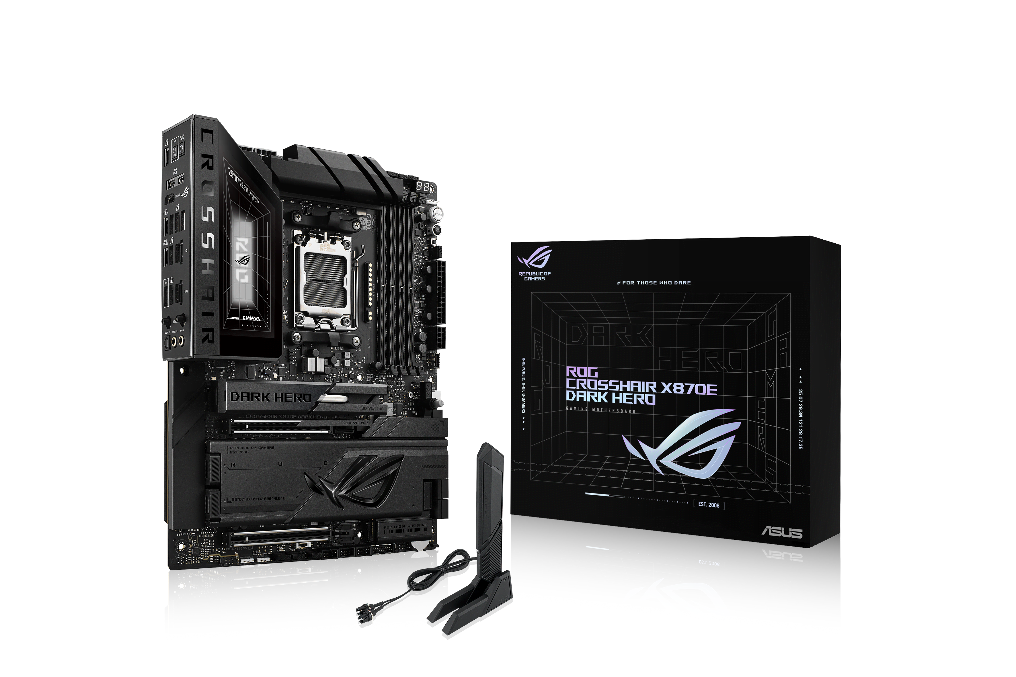 Asus Rog Crosshair X870e Dark Hero Mainboard - Amd X870e - Amd Am5 - Ddr5 Ram - Atx