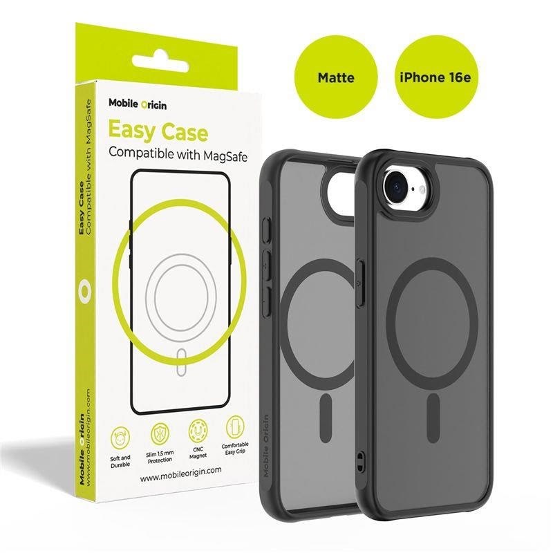 Mobile Origin Hybrid Magsafe Case - Matte Black - Iphone 17e/16e - Handys Cover Cases