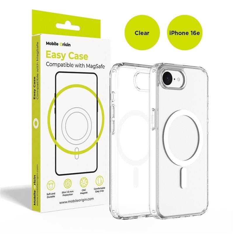 Mobile Origin Hybrid Magsafe Case - Clear - Iphone 17e/16e - Handys Cover Cases