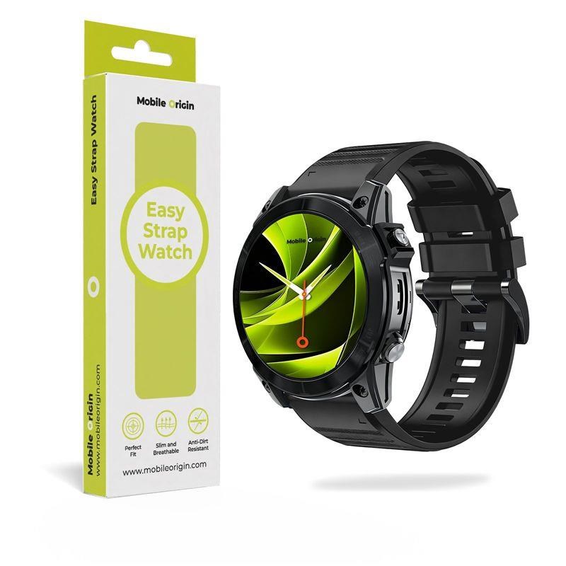 Mobile Origin Easy Strap Silicone Watch 20mm Black - Smartwatch Accessories