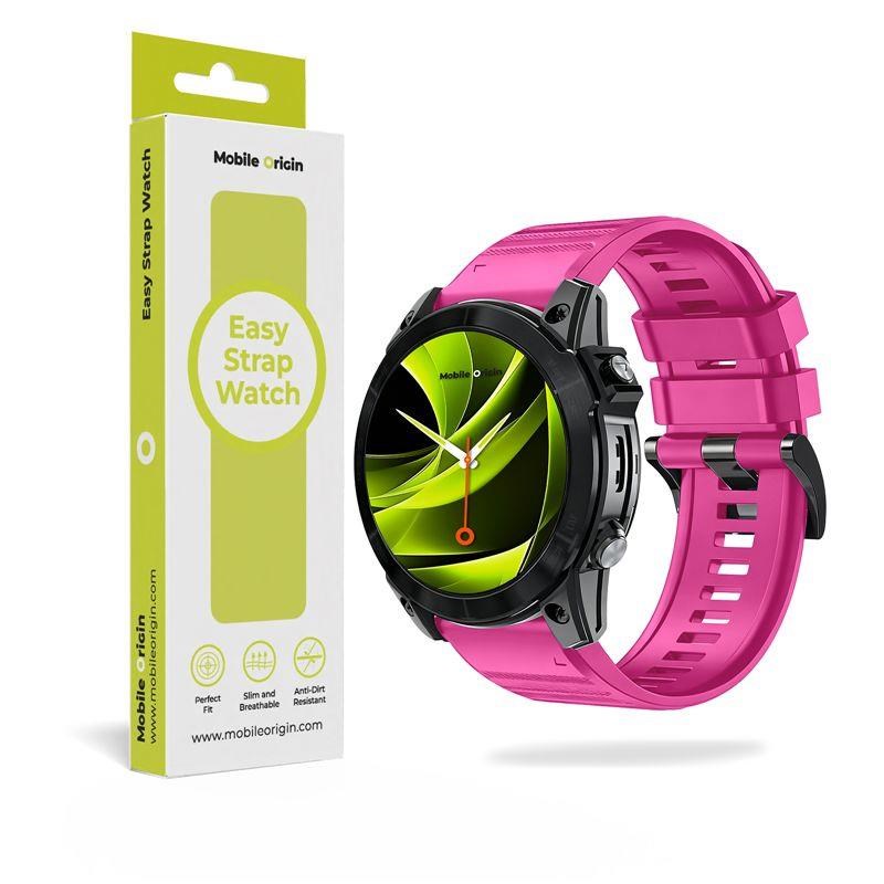Mobile Origin Easy Strap Silicone Watch 20mm Pink - Smartwatch Accessories