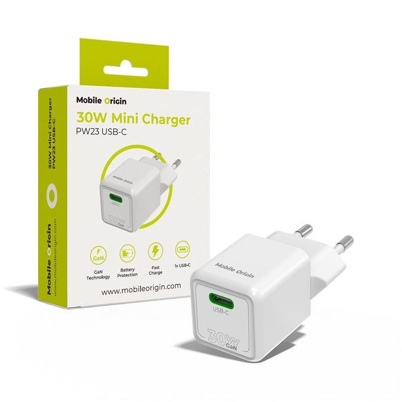 Mobile Origin 30w Mini Charger Pw23 - Usb-c - Handys Adapter Und Ladegeraete Mo-30wmch-pw23