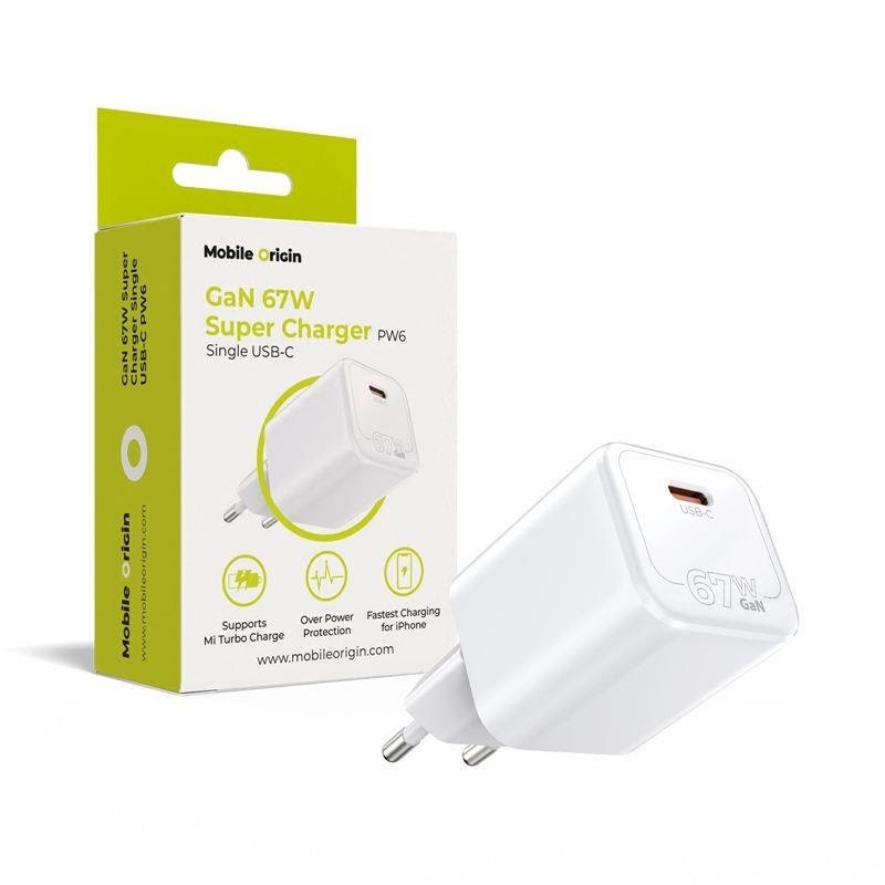 Mobile Origin Gan 67w Super Charger Single Usb-c Pw6 - Handys Adapter Und Ladegeraete Mo-67w-pw6