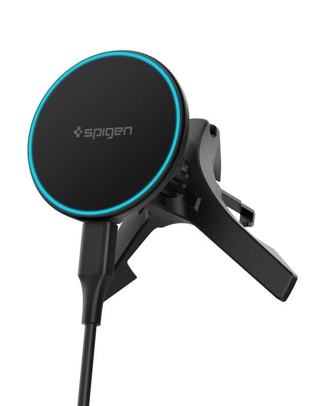 Spigen Essential Magsafe Wireless Car Charger Ev15maq - Black - Air Vent - Handys Adapter Und Ladegeraete Acp10513