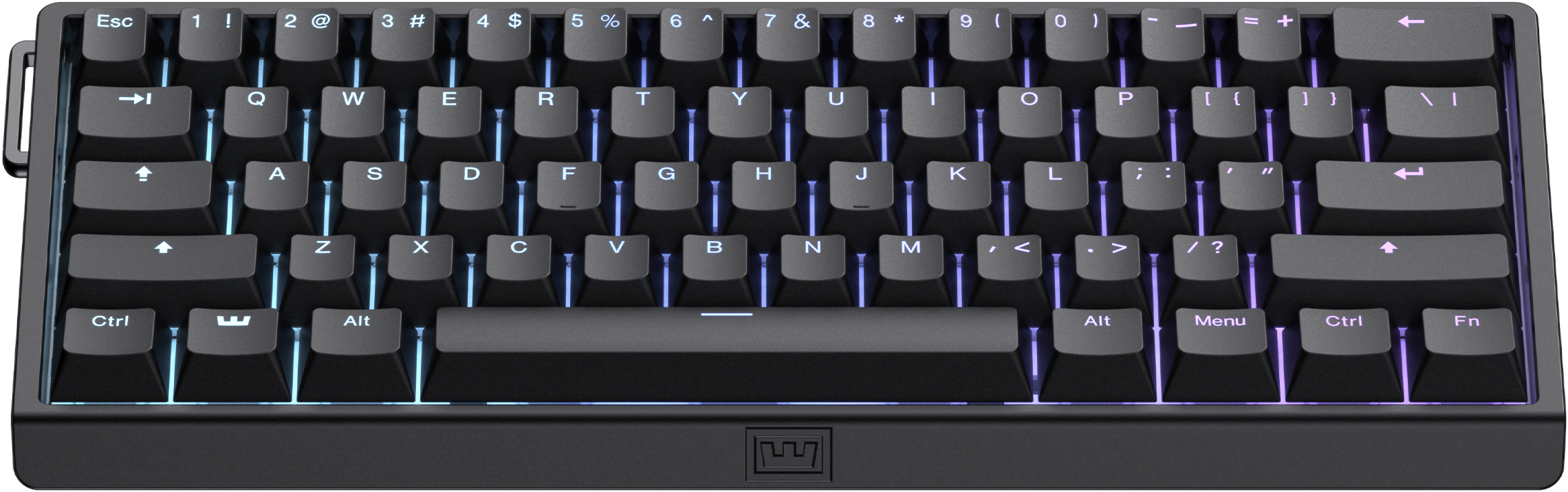 Wooting 60he v2 - Gaming Tastatur (Tkl) - 60% - Englisch (US) - Schwarz - Tastaturen Wk3c-us1-tik-bk1