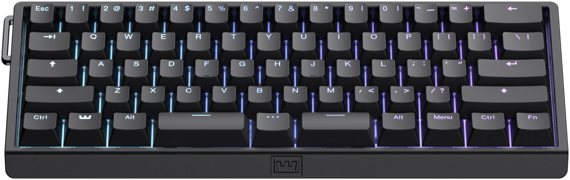 Wooting 60he v2 Split Spacebar - Gaming Tastatur (Tkl) - 60% - Englisch (US) - Schwarz - Tastaturen